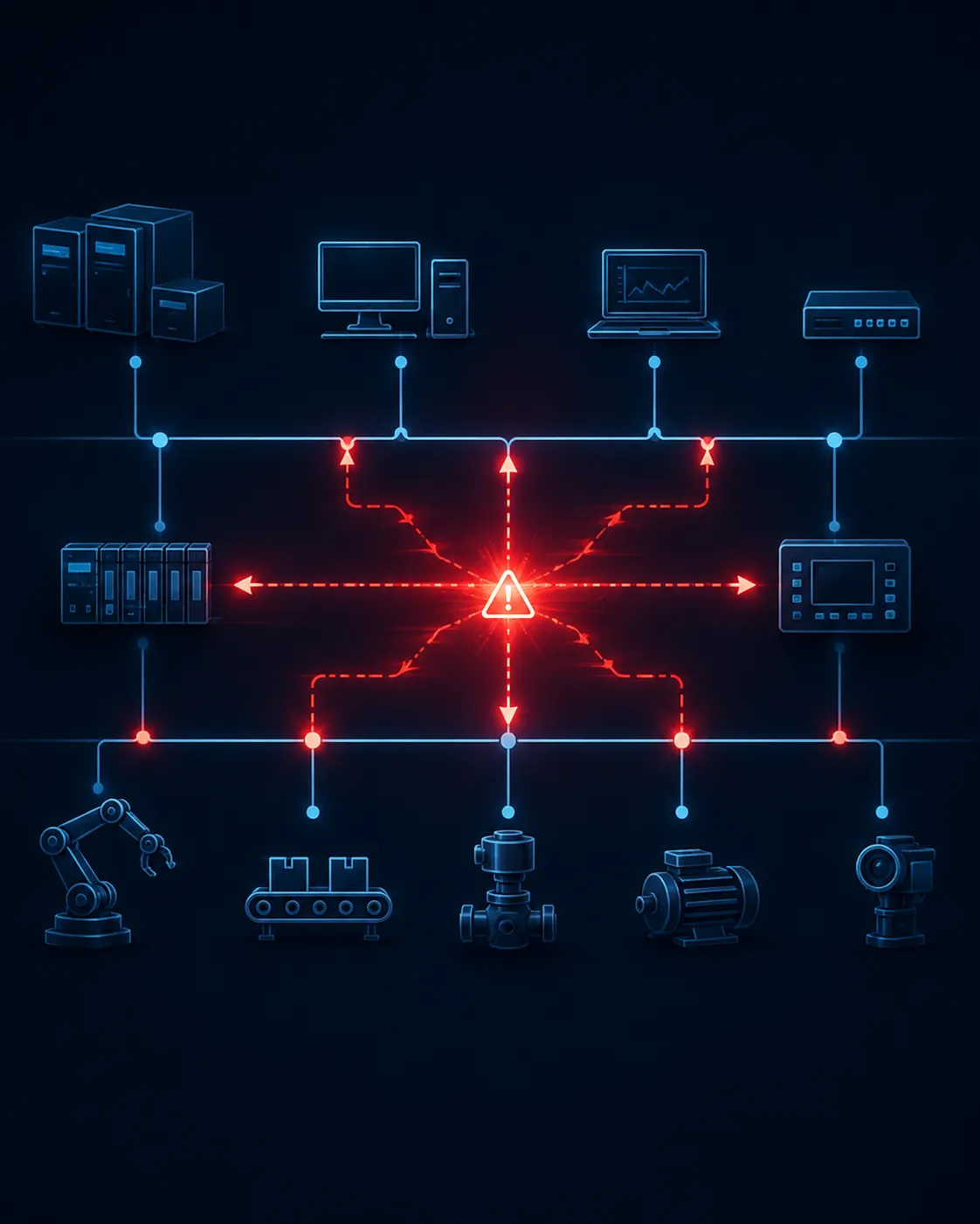 Flat Networks Increase Blast Radius